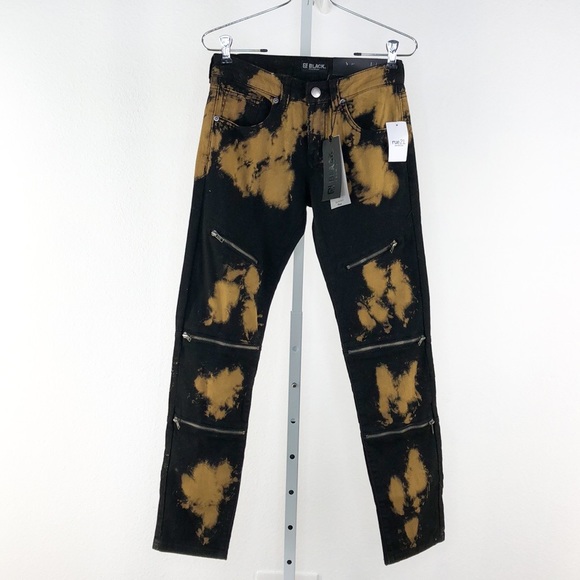 Rue21 Other - Rue21 Black Premium Black Brown Zipper Skinny Flex